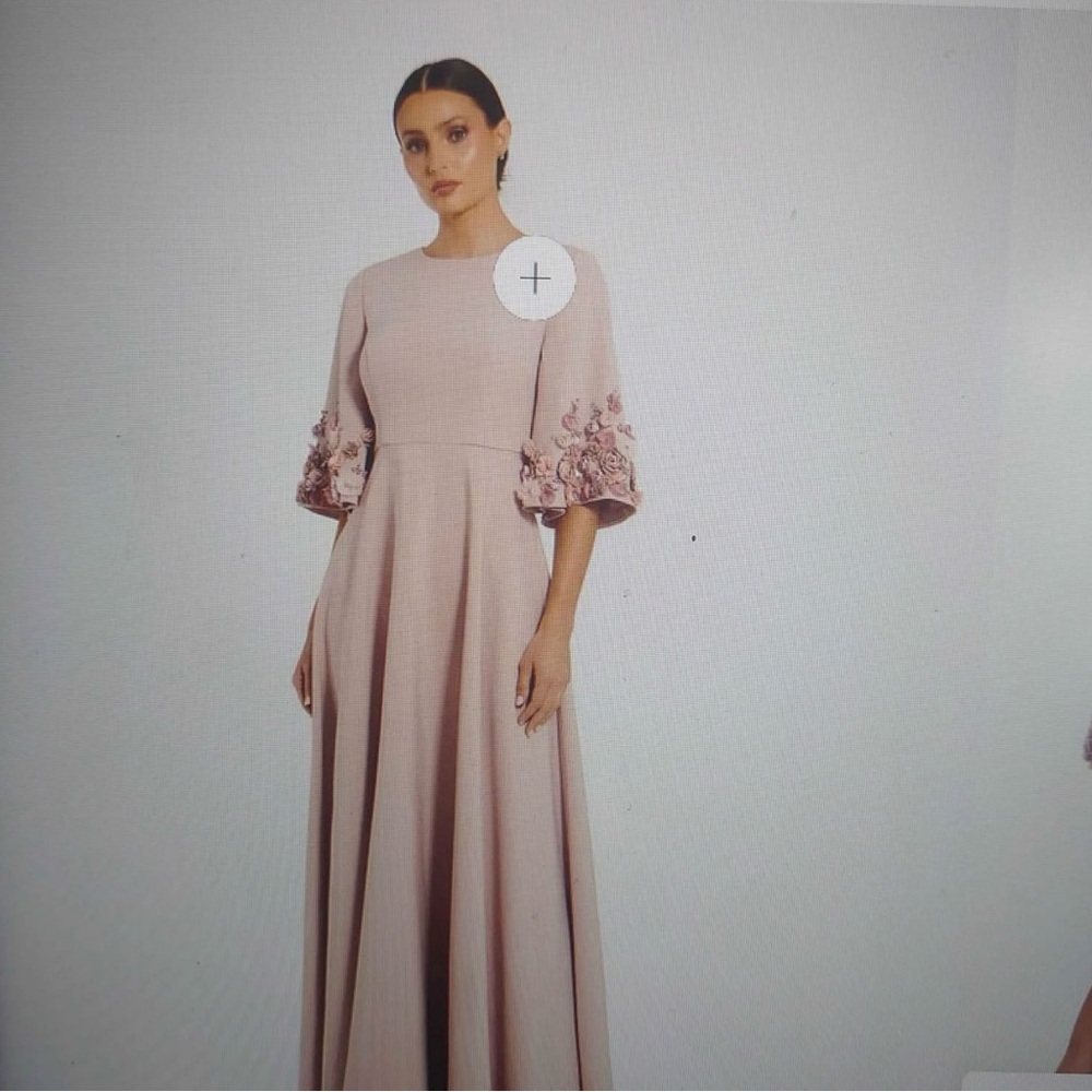 Mac Duggal Pink Bell Sleeve Gown for Weddings